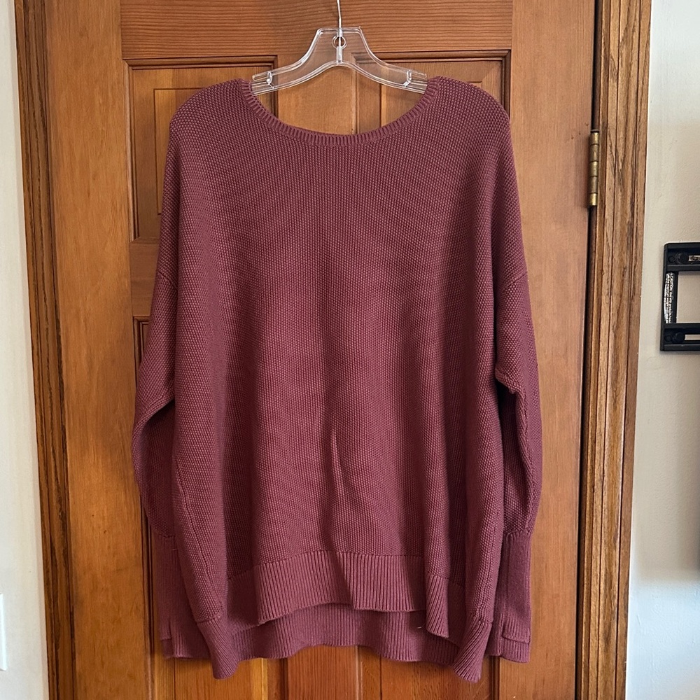 Lululemon Open Back Crew Neck Sweater